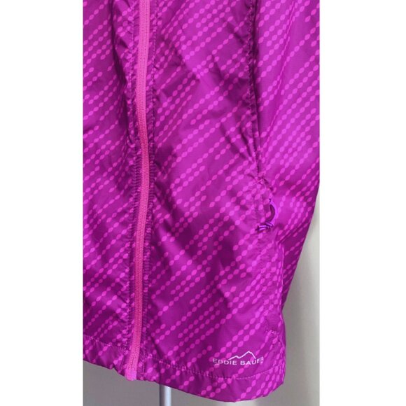 Eddie Bauer Women Lightweight Windbreaker Jacket Purple with Hoodie Size SMALL - Picture 8 of 10